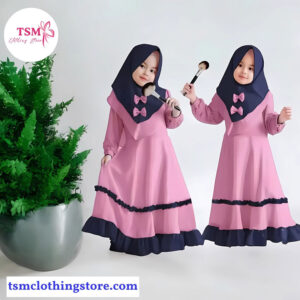 ফুল সেট বাচ্চাদের নোরানী বোরকা + হিজাব